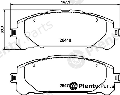 Textar 2644803 — Brake Pad Set, disc brake