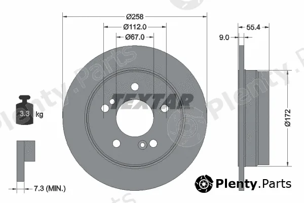 Textar 92059500 — Brake Disc
