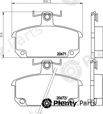 Textar 2067101 — Brake Pad Set, disc brake