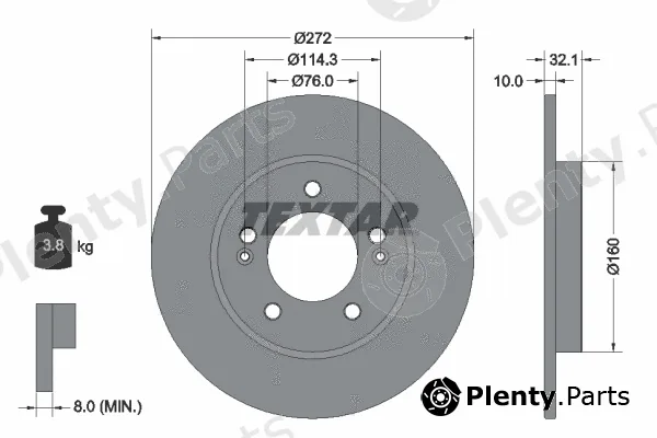 Textar 92291703 — Brake Disc PRO