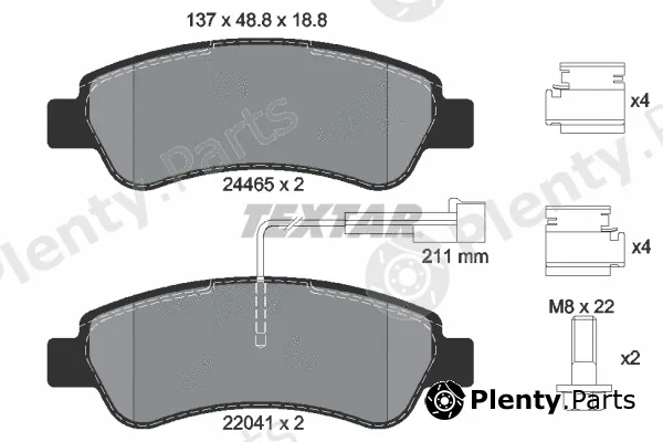 Textar 2446503 — Brake Pad Set, disc brake Q+