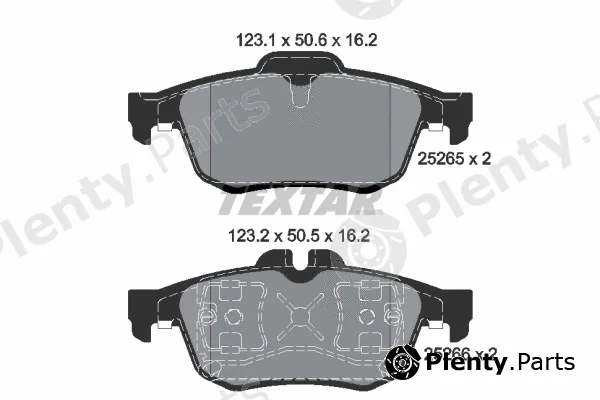 Textar 2526501 — Brake Pad Set, disc brake Q+