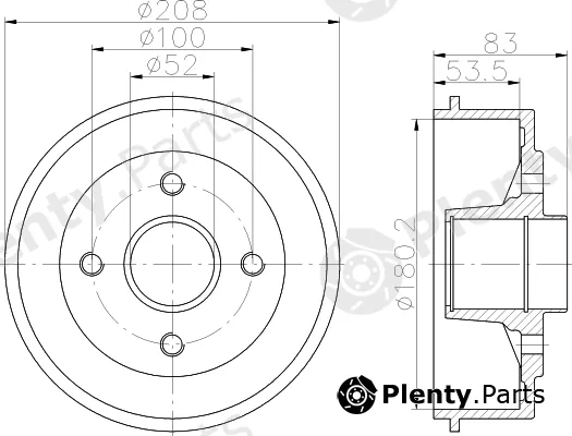 Textar 94013800 — Brake Drum