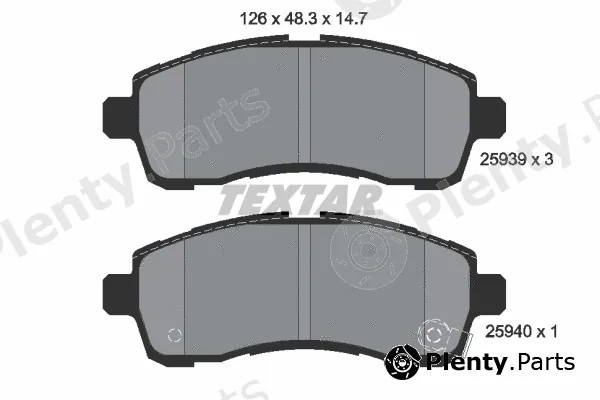 Textar 2593901 — Brake Pad Set, disc brake
