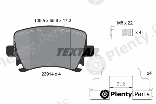 Textar 2391402 — Brake Pad Set, disc brake Q+