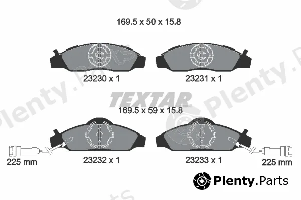 Textar 2323001 — Brake Pad Set, disc brake