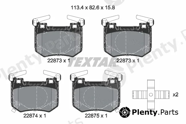Textar 2287301 — Brake Pad Set, disc brake Q+