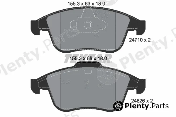 Textar 2471001 — Brake Pad Set, disc brake Q+