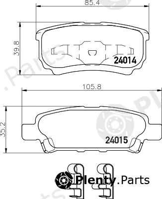 Textar 2401406 — Brake Pad Set, disc brake