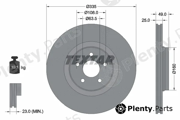 Textar 92317805 — Brake Disc PRO+