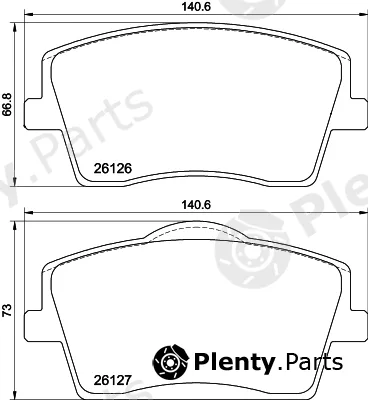 Textar 2612603 — Brake Pad Set, disc brake
