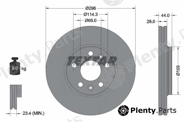 Textar 92268803 — Brake Disc PRO