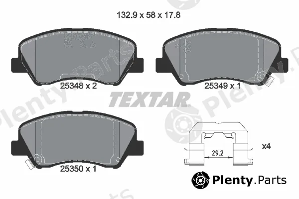 Textar 2534801 — Brake Pad Set, disc brake Q+