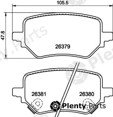 Textar 2637901 — Brake Pad Set, disc brake Q+