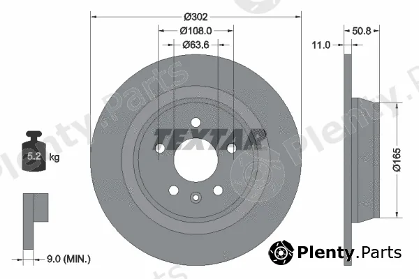 Textar 92159303 — Brake Disc PRO