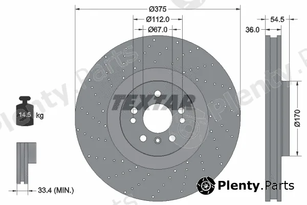 Textar 92279805 — Brake Disc PRO+