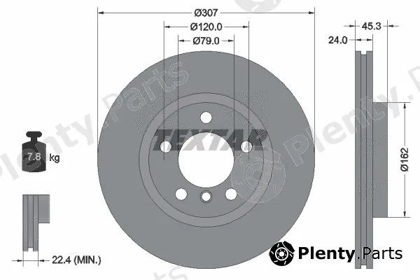 Textar 92275600 — Brake Disc