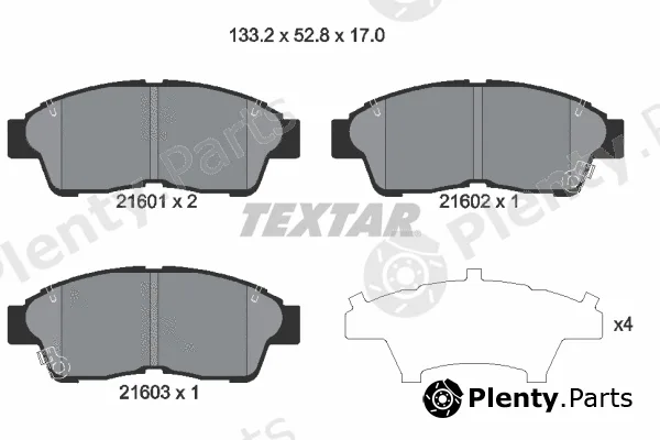 Textar 2160101 — Brake Pad Set, disc brake