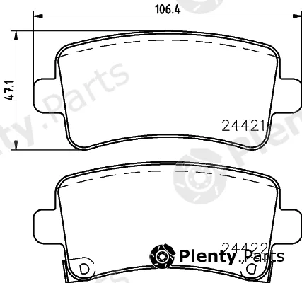 Textar 2442103 — Brake Pad Set, disc brake