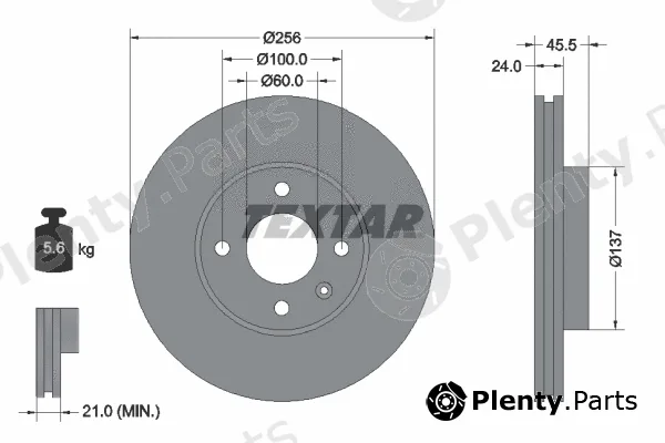 Textar 92241400 — Brake Disc