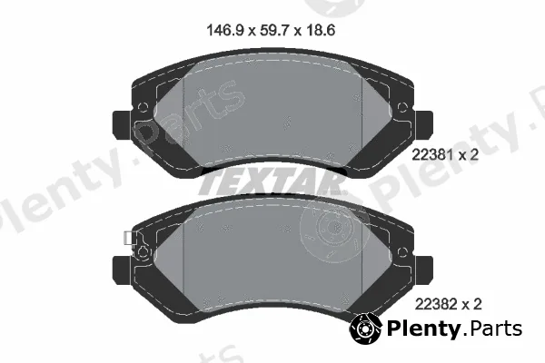 Textar 2238101 — Brake Pad Set, disc brake