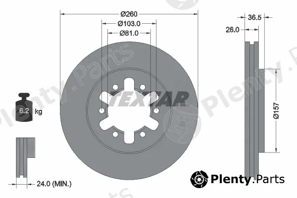 Textar 92074700 — Brake Disc
