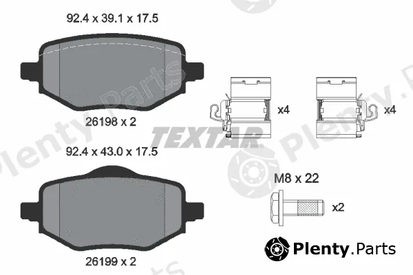 Textar 2619801 — Brake Pad Set, disc brake Q+