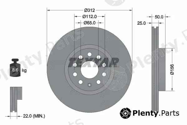 Textar 92120500 — Brake Disc