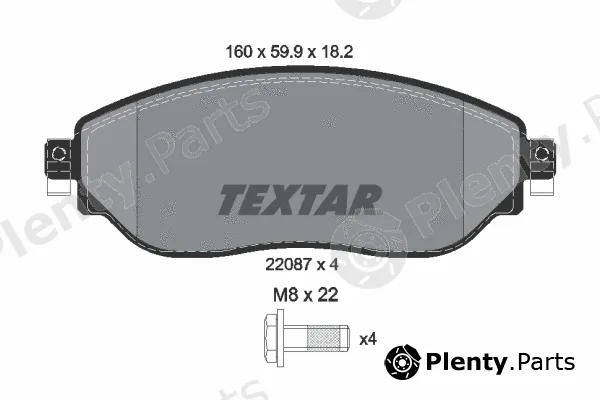 Textar 2208701 — Brake Pad Set, disc brake Q+