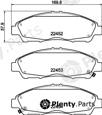 Textar 2245201 — Brake Pad Set, disc brake