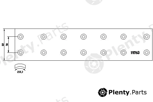 Textar 15763 — Brake Lining, drum brake