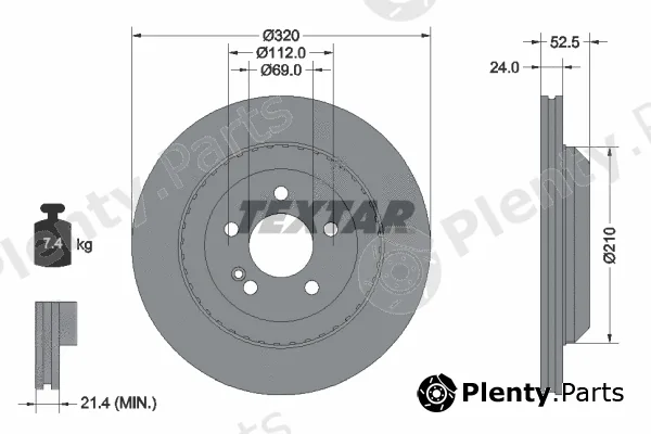Textar 92331805 — Brake Disc PRO+