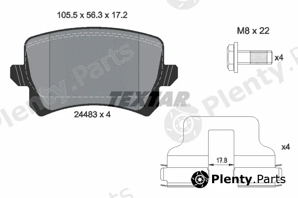 Textar 2448301 — Brake Pad Set, disc brake Q+