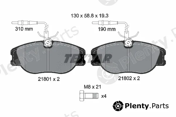 Textar 2180101 — Brake Pad Set, disc brake Q+