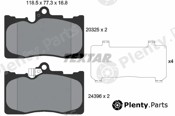 Textar 2032501 — Brake Pad Set, disc brake