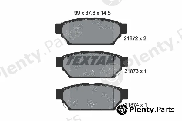 Textar 2187202 — Brake Pad Set, disc brake