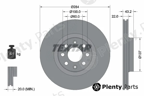 Textar 92145800 — Brake Disc