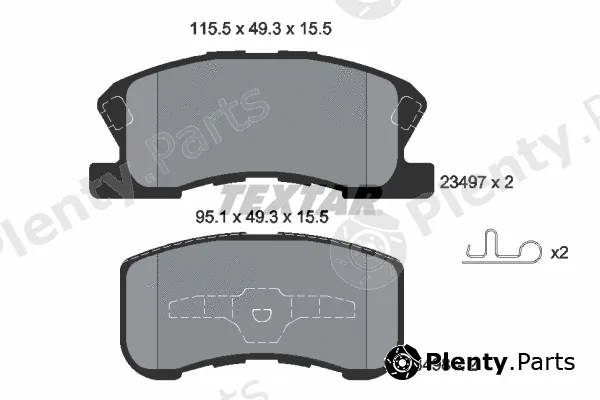 Textar 2349701 — Brake Pad Set, disc brake