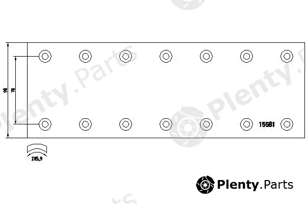 Textar 15581 — Brake Lining, drum brake