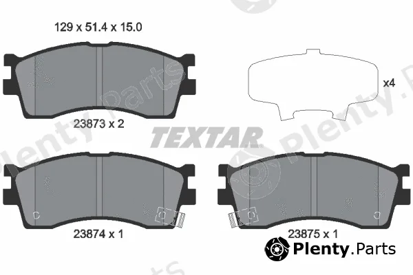 Textar 2387301 — Brake Pad Set, disc brake