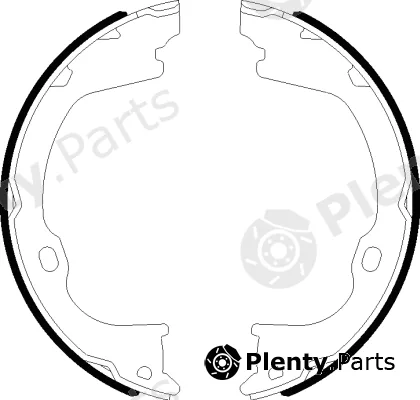 Textar 91078500 — Brake Shoe Set, parking brake