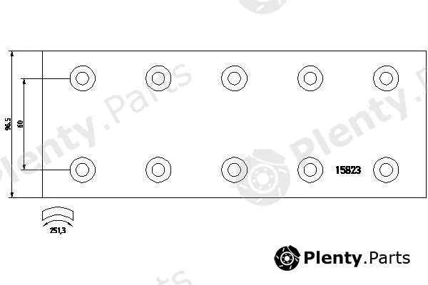 Textar 15823 — Brake Lining, drum brake