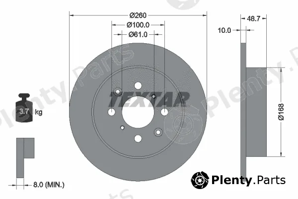 Textar 92125300 — Brake Disc