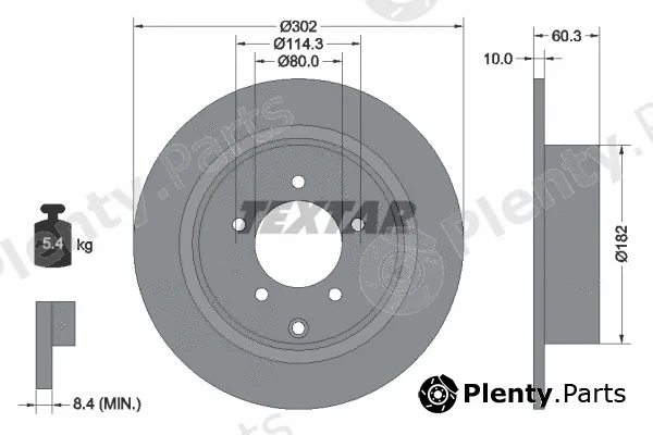 Textar 92177303 — Brake Disc PRO