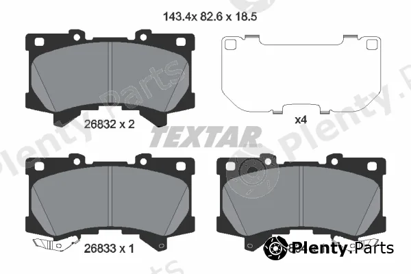 Textar 2683201 — Brake Pad Set, disc brake