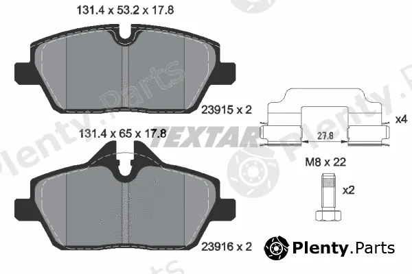 Textar 2391503 — Brake Pad Set, disc brake Q+