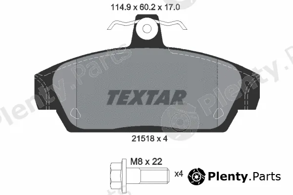 Textar 2151801 — Brake Pad Set, disc brake
