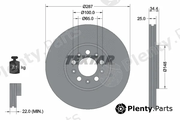 Textar 92106600 — Brake Disc