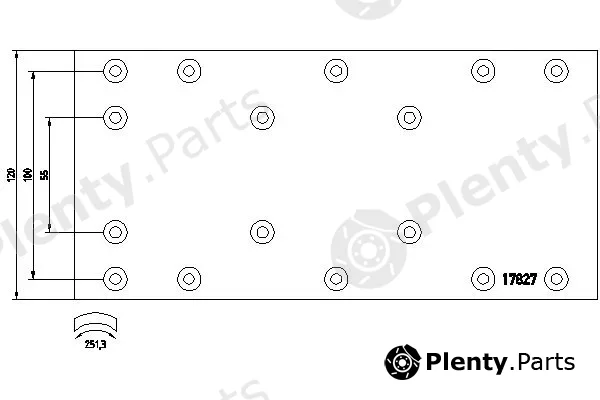Textar 1782705 — Brake Lining Kit, drum brake