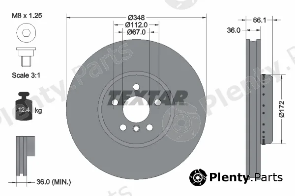Textar 92288725 — Brake Disc PRO+